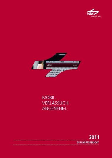 Geschäftsbericht 2012 VBK - Verkehrbetriebe Karlsruhe GmbH